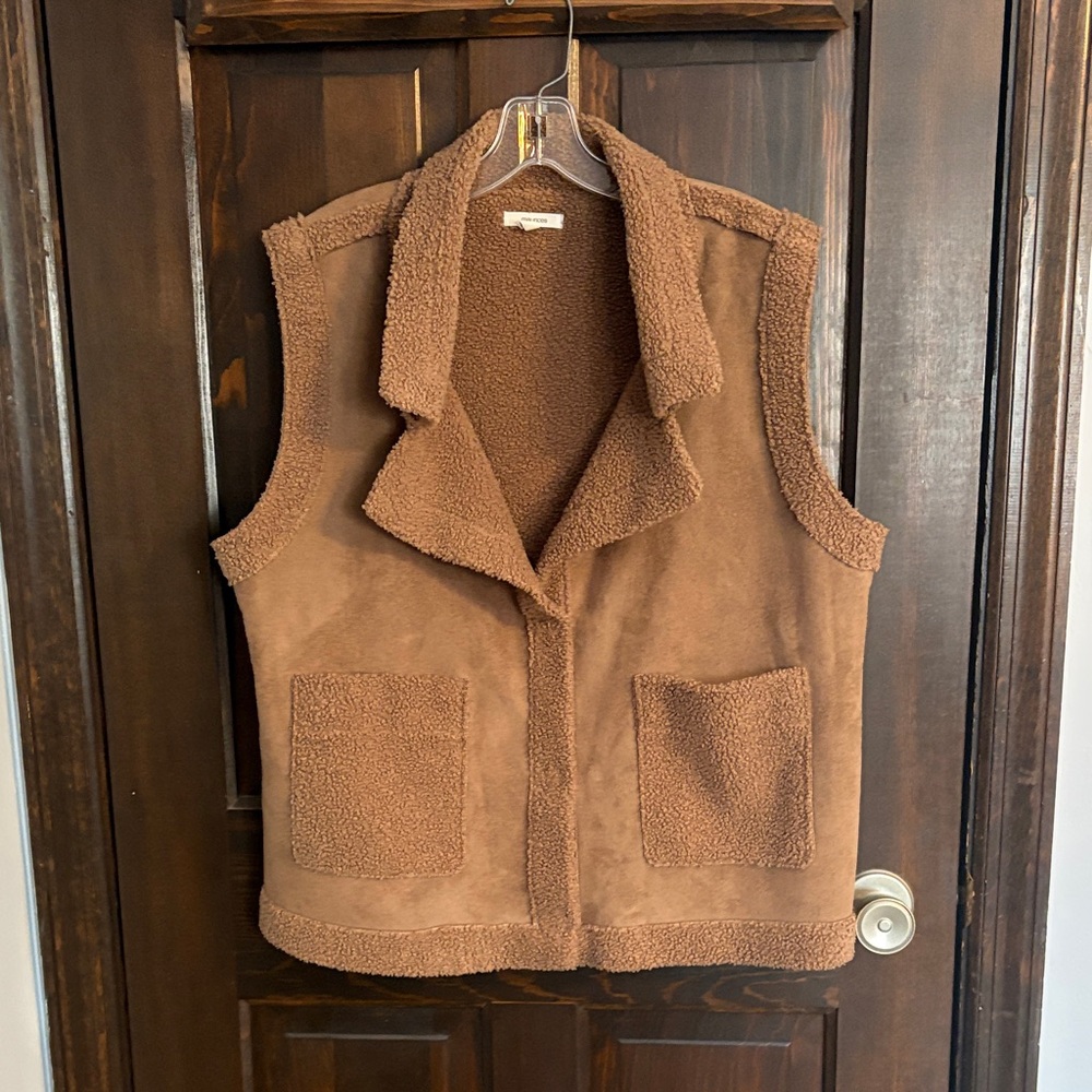 Brown Shearling Sherpa Vest